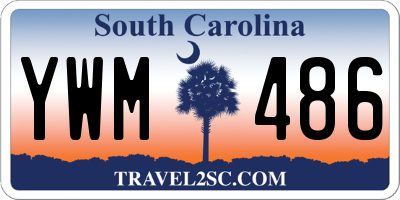 SC license plate YWM486