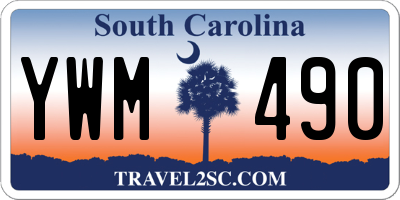 SC license plate YWM490