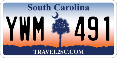 SC license plate YWM491