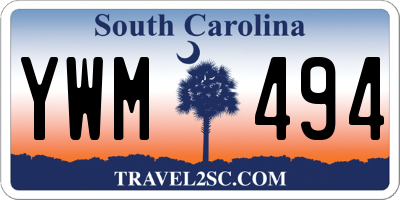 SC license plate YWM494