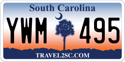 SC license plate YWM495