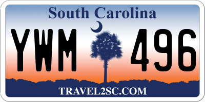 SC license plate YWM496