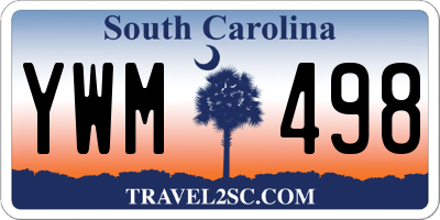 SC license plate YWM498