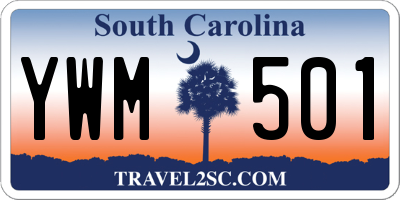 SC license plate YWM501