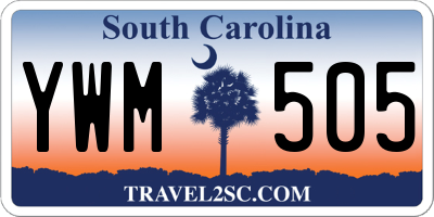 SC license plate YWM505