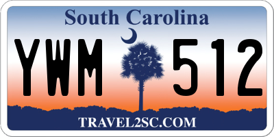 SC license plate YWM512