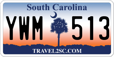 SC license plate YWM513
