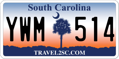 SC license plate YWM514