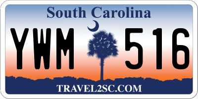 SC license plate YWM516