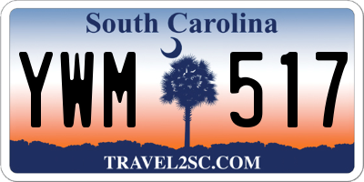 SC license plate YWM517
