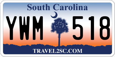 SC license plate YWM518