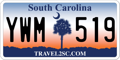 SC license plate YWM519