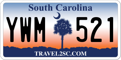 SC license plate YWM521