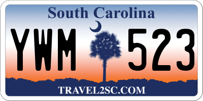 SC license plate YWM523