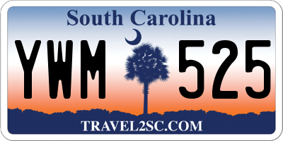 SC license plate YWM525