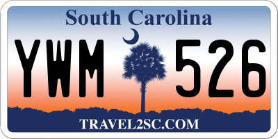 SC license plate YWM526