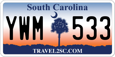 SC license plate YWM533