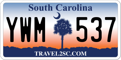 SC license plate YWM537