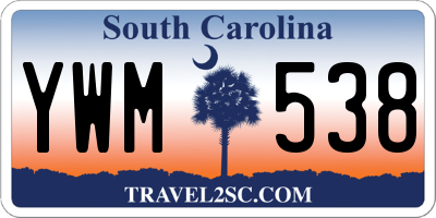 SC license plate YWM538
