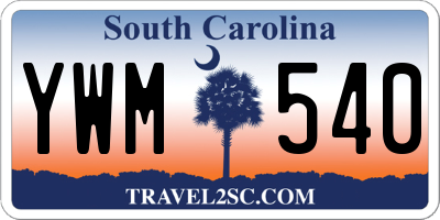 SC license plate YWM540
