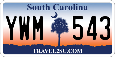 SC license plate YWM543