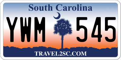 SC license plate YWM545