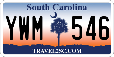SC license plate YWM546