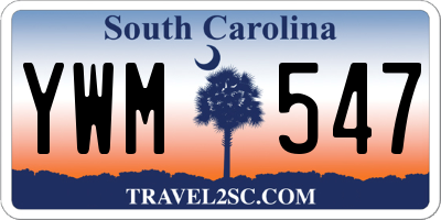 SC license plate YWM547