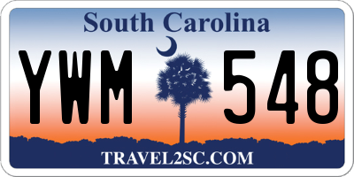 SC license plate YWM548