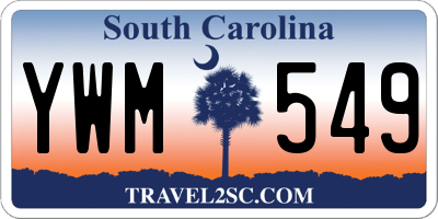 SC license plate YWM549