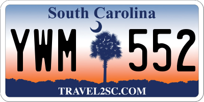 SC license plate YWM552