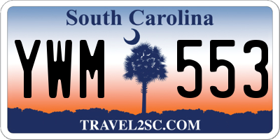 SC license plate YWM553