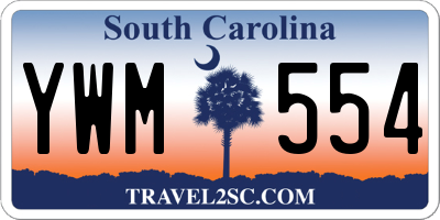 SC license plate YWM554