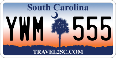 SC license plate YWM555