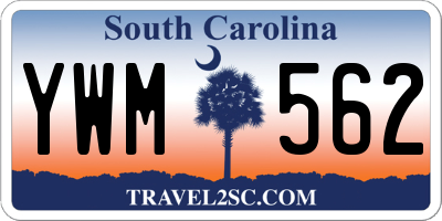 SC license plate YWM562