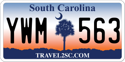 SC license plate YWM563