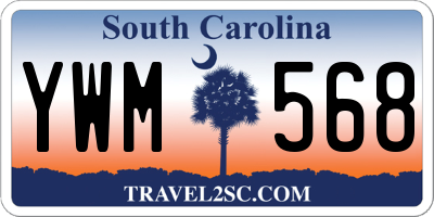 SC license plate YWM568