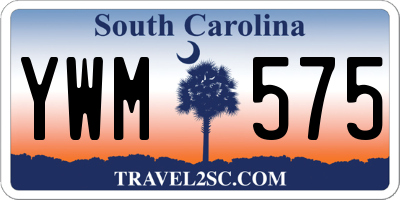 SC license plate YWM575