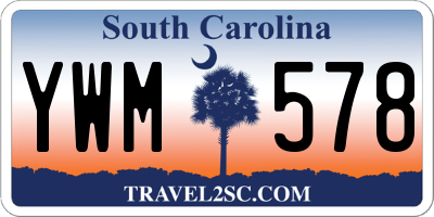 SC license plate YWM578