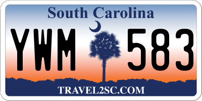 SC license plate YWM583