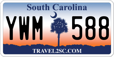 SC license plate YWM588