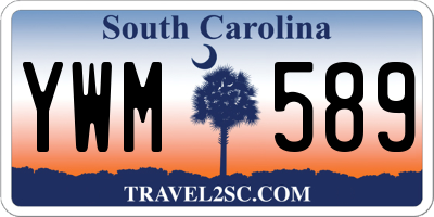 SC license plate YWM589