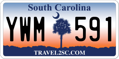 SC license plate YWM591