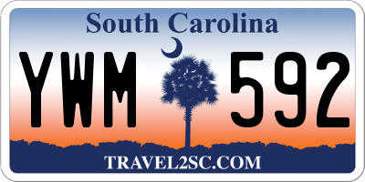 SC license plate YWM592