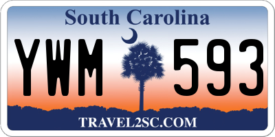SC license plate YWM593