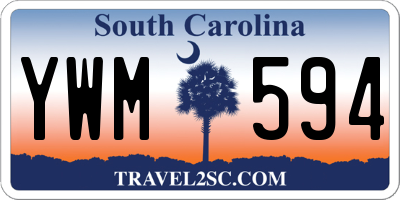 SC license plate YWM594