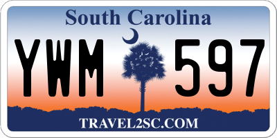 SC license plate YWM597