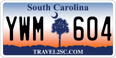 SC license plate YWM604