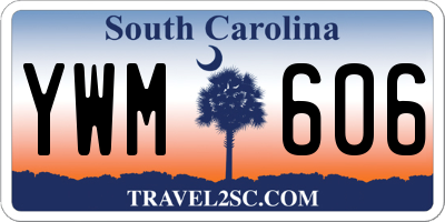 SC license plate YWM606