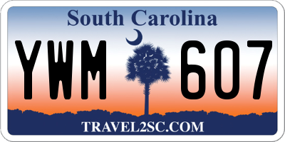 SC license plate YWM607